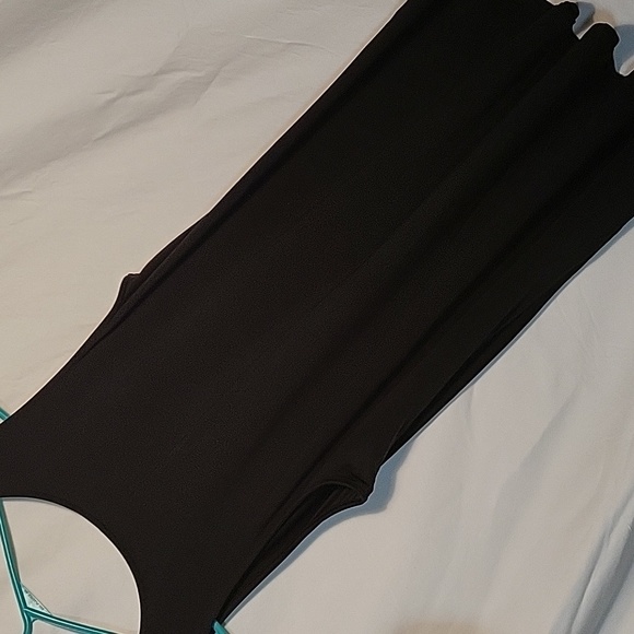 Quince Tencel Jersey Mini Swing Dress Medium Black or Olive Green - Picture 7 of 10